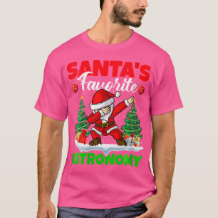 Womens Xmas Dabbing Santa'S Favourite Astronomy Ch T-Shirt
