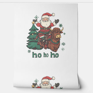 Womens Xmas Tree Lighting Santa Riding Highland Co Wallpaper