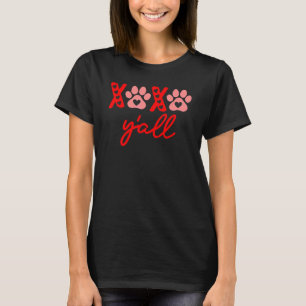 Womens Xoxo Y All Valentine S Day Heart Dog T-Shirt
