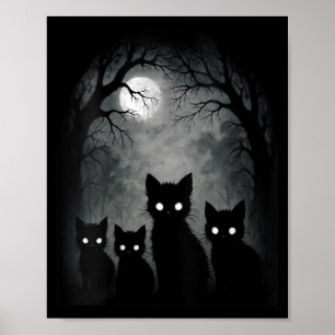 Womens Y Cute Kitten Cats Alt Goth Nge Horror Poster