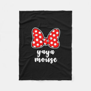 Womens Yaya Mouse Family Vacation Bow  Fleece Blanket