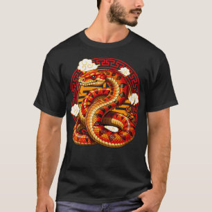 Womens Year Of The Snake 2025 Zodiac Happy Chinese T-Shirt