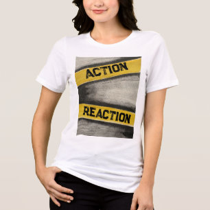 Women's Yellow & Graphite "Action and Reaction" Tri-Blend Shirt