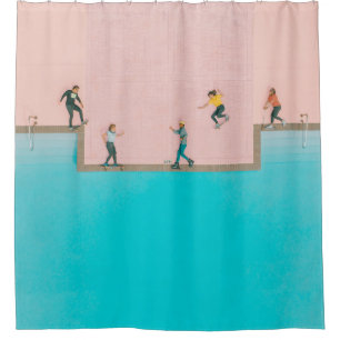 Women's yellow shirt shower curtain