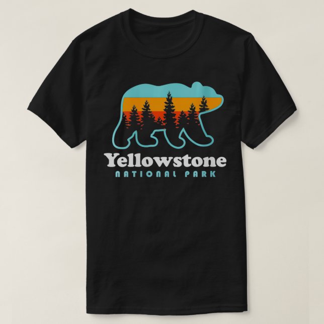 Womens Yellowstone National Park Wyoming Bear Men  T-Shirt (Design Front)