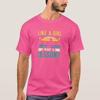 Womens Yes I Throw Like A Girl Want A Lesson  Disc T-Shirt