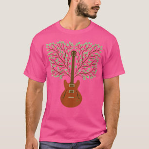 Womens Yggdrasil Nature Musician Tree Of Life Acou T-Shirt
