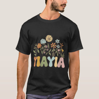 Womens Yiayia For Women Birthday Cute Yiayia Grand T-Shirt
