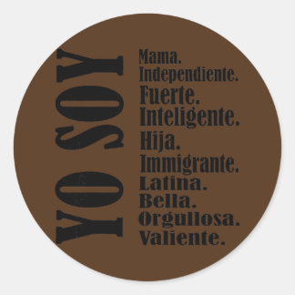 Womens Yo Soy Mama Spanish Mom Dia De Las Madres  Classic Round Sticker