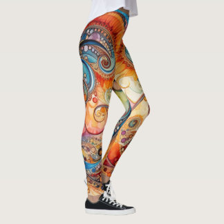 Women's yoga apparel with art leggings