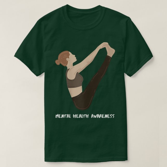 Womens Yoga Mental Health Awareness 7043 3123  T-Shirt (Design Front)