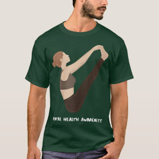 Womens Yoga Mental Health Awareness 7043 3123  T-Shirt