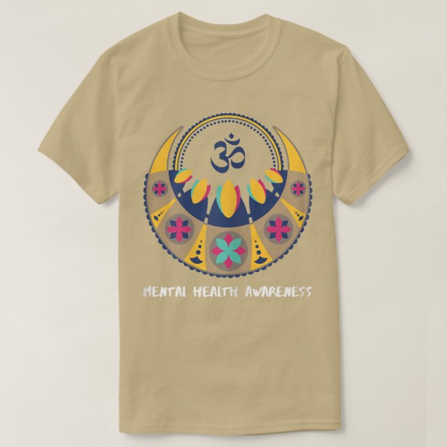 Womens Yoga Mental Health Awareness 7047 3127  T-Shirt (Design Front)