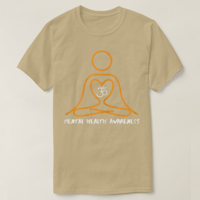 Womens Yoga Mental Health Awareness  T-Shirt (Design Front)