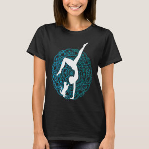 Women's Yoga Outfit with Cat Yoga Pilates Qigong S T-Shirt