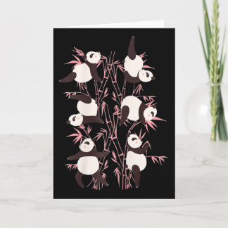 Womens Yoga Panda Bears Yoga Exercises Pandas Gift Card