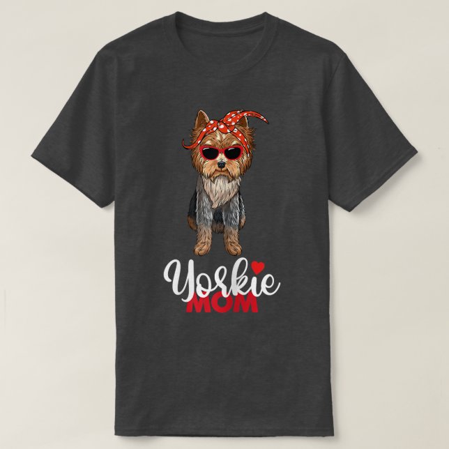 Womens Yorkie Mama I Love Yorkie Yorkshire Terrier T-Shirt (Design Front)