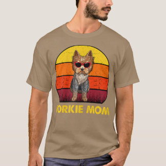 Womens Yorkie Mama Retro Vintage Yorkshire Terrier T-Shirt
