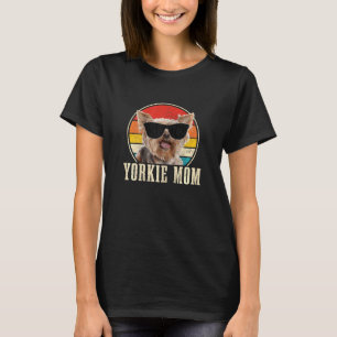 Womens Yorkie Mum Cute Dog Vintage Yorkshire Terri T-Shirt