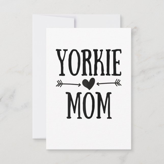 Womens Yorkie Mum Funny Yorkshire Terrier Gifts RSVP Card (Front)
