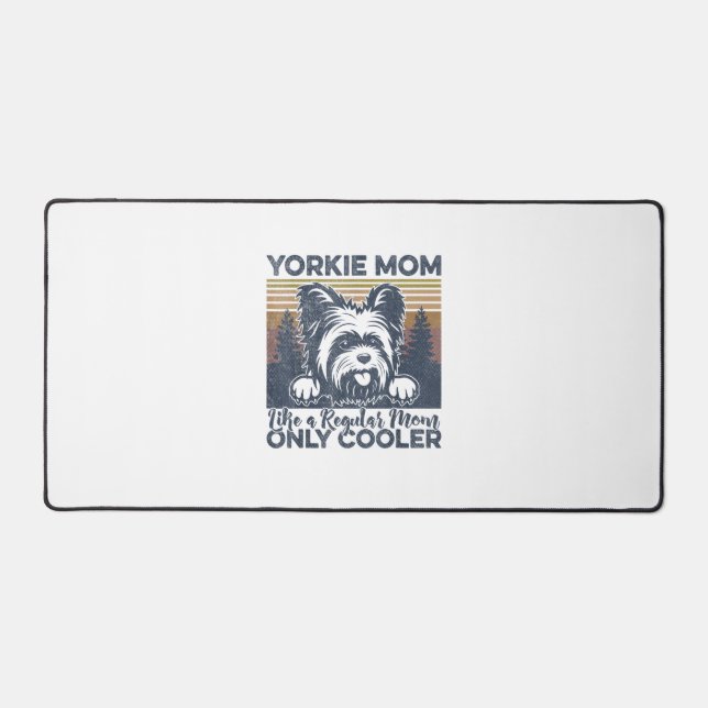 Womens Yorkie Mum _Yorkshire Mama Dog Mother's Day Desk Mat (Front)