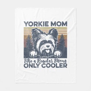 Womens Yorkie Mum _Yorkshire Mama Dog Mother's Day Fleece Blanket