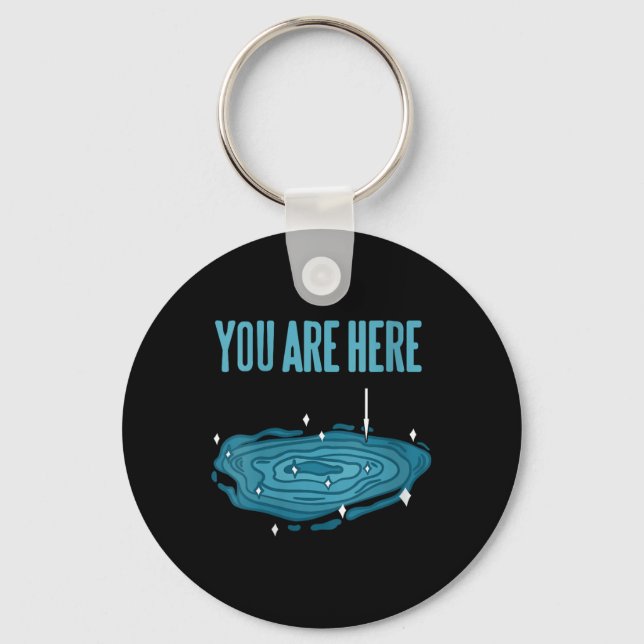 Womens You Are Here Cosmic Perspective Galaxy View Key Ring (Front)