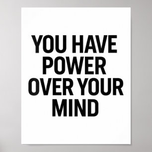 Womens You Have Power Over Your Mind. Design, Moti Poster