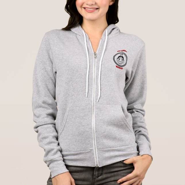 Women's Zip-up Hoodie:  Braves (10203) Hoodie (Front)