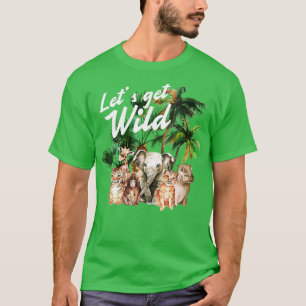 Womens Zoo Birthday Party Safari Animals A Day At T-Shirt