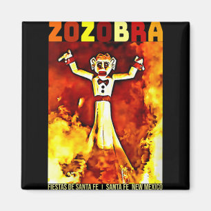 Womens Zozobra Fiestas De Sante Fe New Mexico Old Magnet