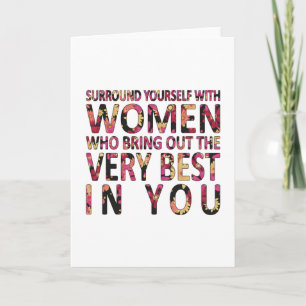 Womes Day Girl Power Woman Feminism Gift Idea Card