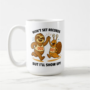 Won’t Set Records – Sloth and Snail Running Team Coffee Mug