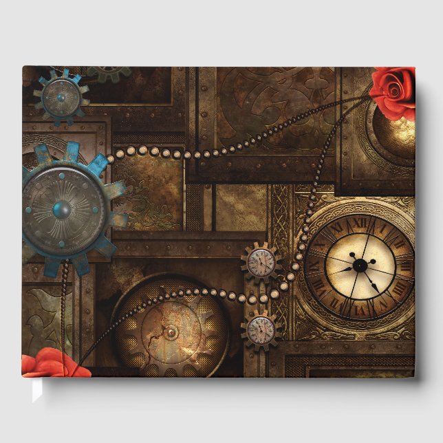 Wondeful steampunk design guest book (Front)