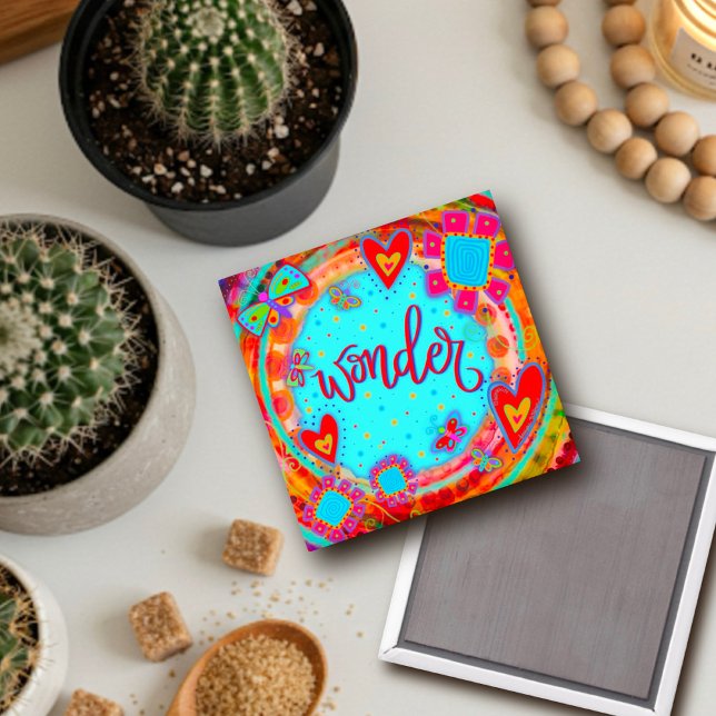 Wonder Cute Whimsical Fun Colourful Kids Trendy Magnet (Creator Uploaded)