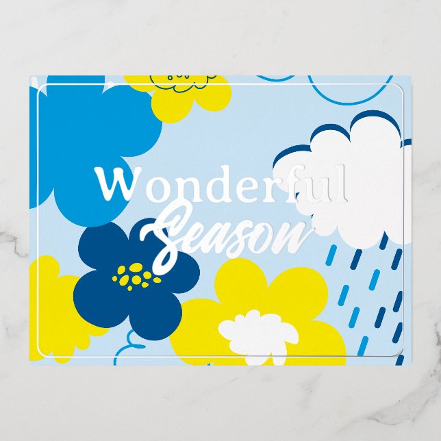 Wonder greetings. foil holiday postcard (Front)