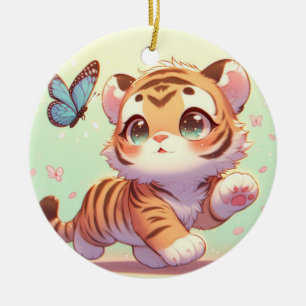 Wonder in a Kitten's Eyes Ceramic Tree Decoration