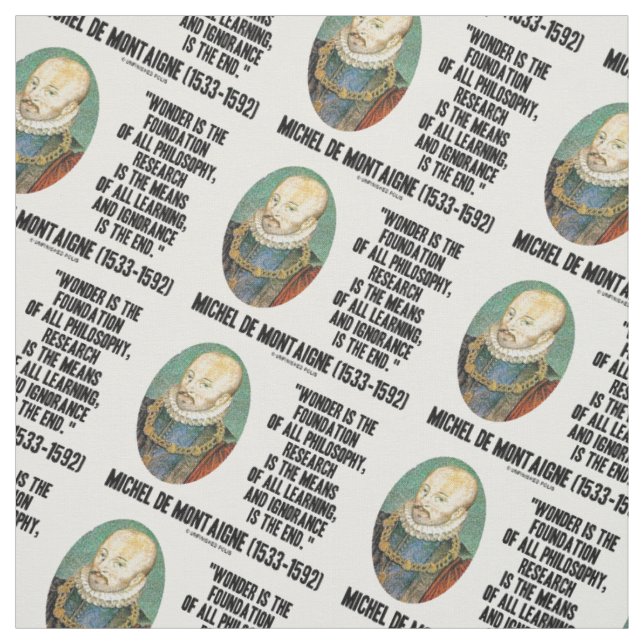 Wonder Is Foundation Of Philosophy de Montaigne Fabric (Swatch)