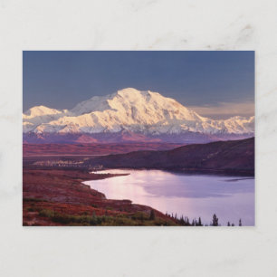 Wonder Lake and Mt. Denali at sunrise in the Postcard