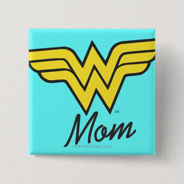 Wonder Mum Classic 15 Cm Square Badge (Front)