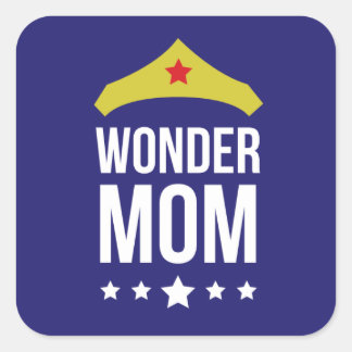 Wonder Mum - Glossy, Square Sticker