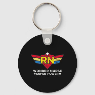 Wonder Nurse Rn Registered Nurse Gift Superhero Key Ring