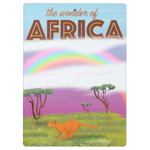 Wonder of Africa vintage travel poster Clipboard