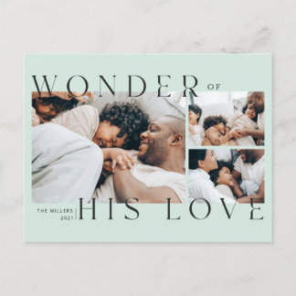 Wonder of His Love Christmas Postcard