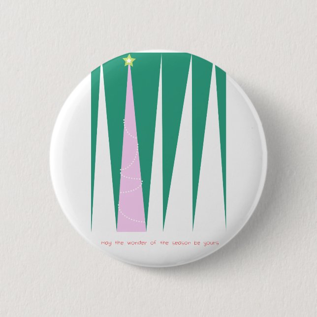 Wonder of the Season Christmas Tree 6 Cm Round Badge (Front)