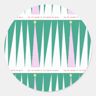 Wonder of the Season Christmas Tree Classic Round  Sticker