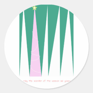 Wonder of the Season Christmas Tree Classic Round Sticker