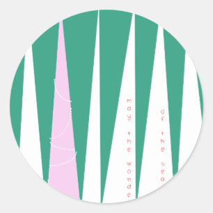 Wonder of the Season Christmas Tree Classic Round Sticker