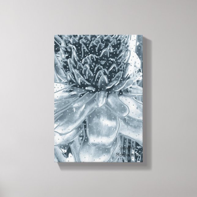 Wonder Pineapple Flower Stretched Canvas Print (Front)
