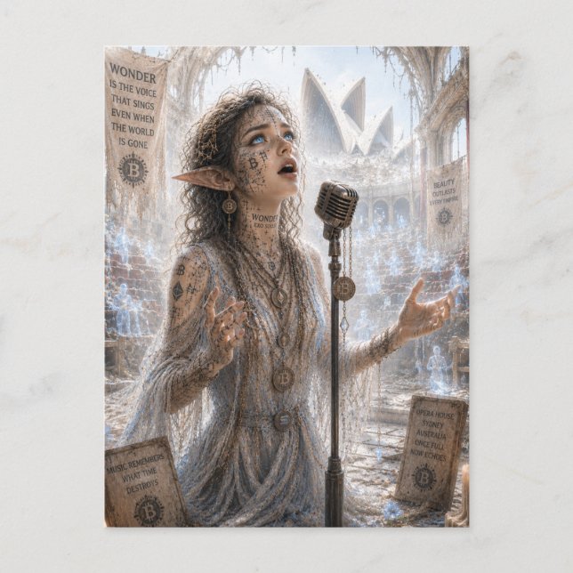 Wonder / Singer / Australian Opera Stage Postcard (Front)